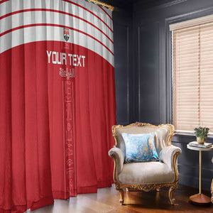 Egyptian Football Custom Window Curtain Yalla Masr - Red Ver