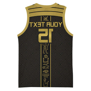 Egyptian Football Custom Basketball Jersey Yalla Masr - Black Ver - African Pride