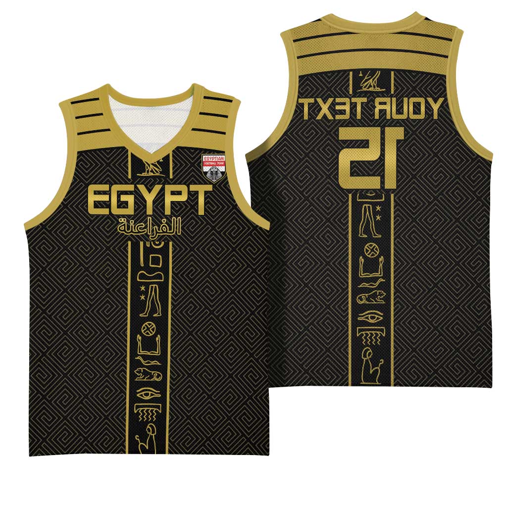 Egyptian Football Custom Basketball Jersey Yalla Masr - Black Ver - African Pride