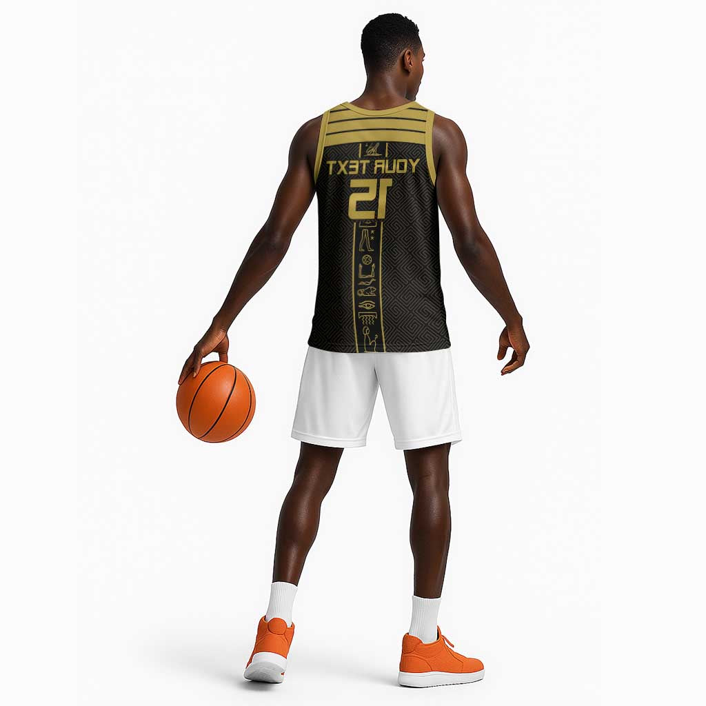 Egyptian Football Custom Basketball Jersey Yalla Masr - Black Ver - African Pride