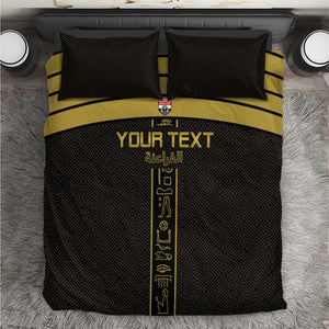 Egyptian Football Custom Bedding Set Yalla Masr - Black Ver