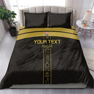 Egyptian Football Custom Bedding Set Yalla Masr - Black Ver