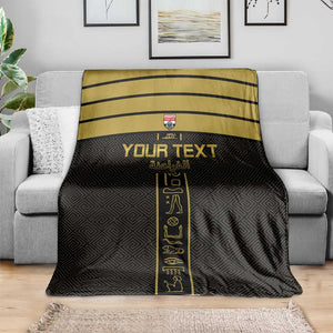 Egyptian Football Custom Blanket Yalla Masr - Black Ver