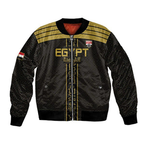Egyptian Football Custom Bomber Jacket Yalla Masr - Black Ver
