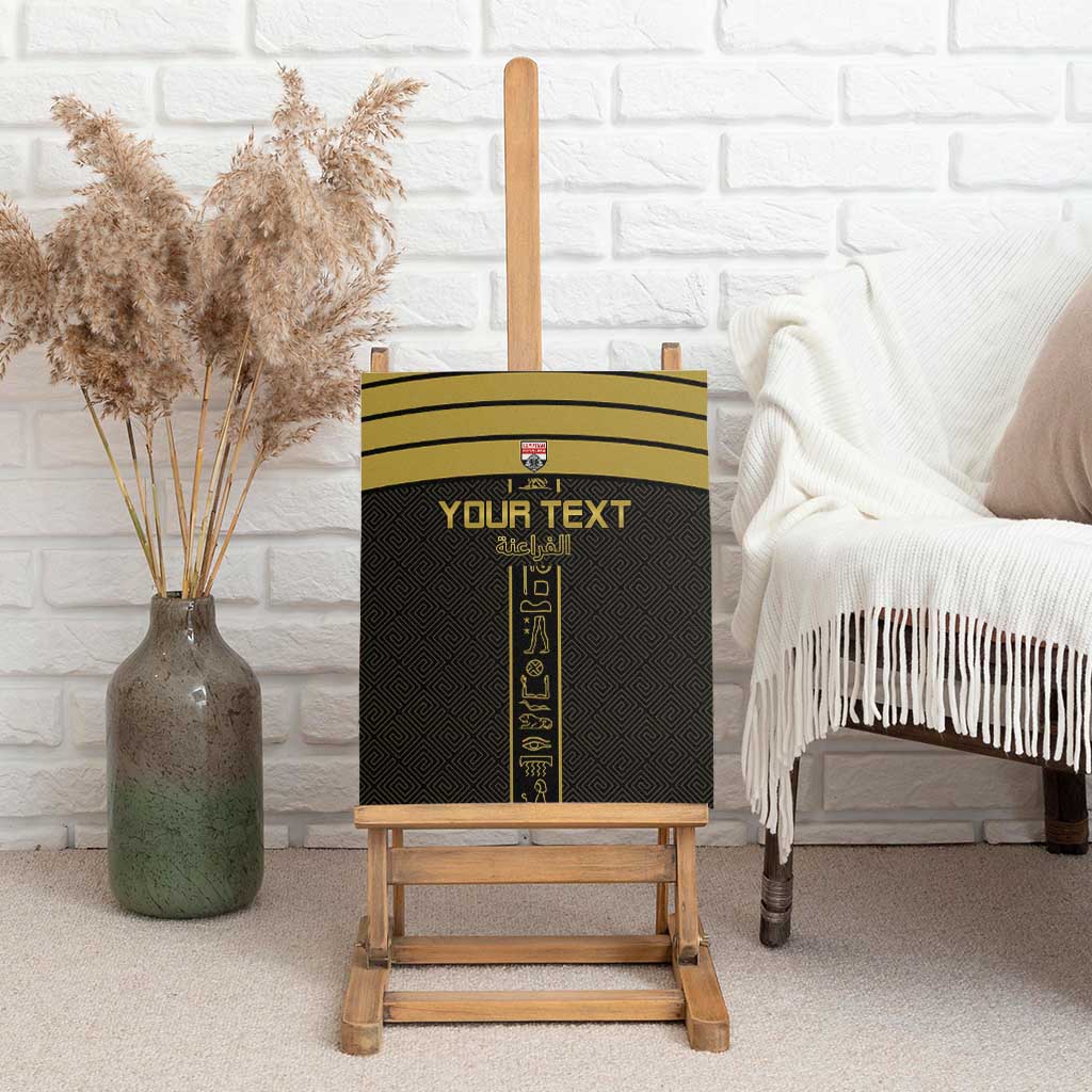 Egyptian Football Custom Canvas Wall Art Yalla Masr - Black Ver