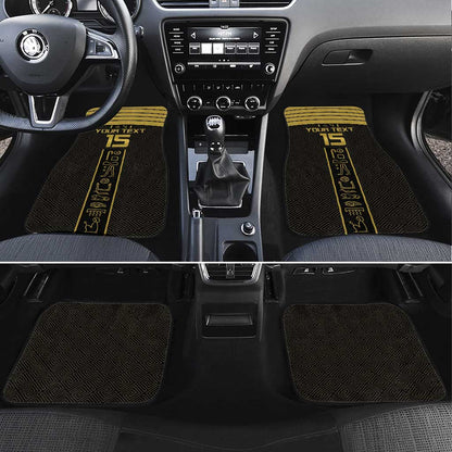 Egyptian Football Custom Car Mats Yalla Masr - Black Ver