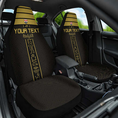 Egyptian Football Custom Car Seat Cover Yalla Masr - Black Ver