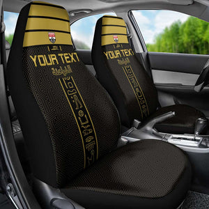 Egyptian Football Custom Car Seat Cover Yalla Masr - Black Ver