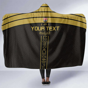 Egyptian Football Custom Hooded Blanket Yalla Masr - Black Ver