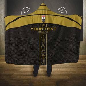 Egyptian Football Custom Hooded Blanket Yalla Masr - Black Ver