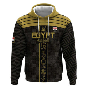 Egyptian Football Custom Hoodie Yalla Masr - Black Ver