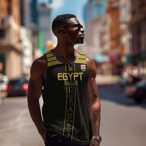 Egyptian Football Custom Men Tank Top Yalla Masr - Black Ver