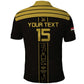 Egyptian Football Custom Polo Shirt Yalla Masr - Black Ver
