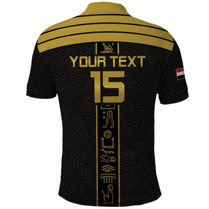 Egyptian Football Custom Polo Shirt Yalla Masr - Black Ver