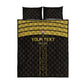 Egyptian Football Custom Quilt Bed Set Yalla Masr - Black Ver