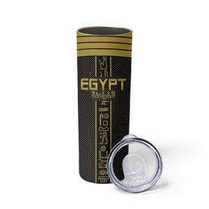 Egyptian Football Custom Skinny Tumbler Yalla Masr - Black Ver
