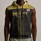 Egyptian Football Custom Sleeveless Zip Hoodie Yalla Masr - Black Ver - African Pride