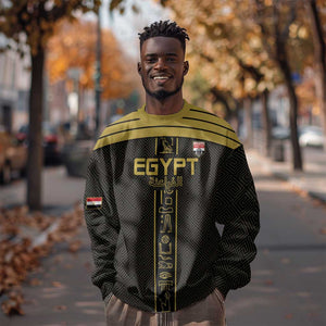 Egyptian Football Custom Sweatshirt Yalla Masr - Black Ver