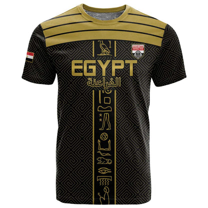 Egyptian Football Custom T shirt Yalla Masr - Black Ver