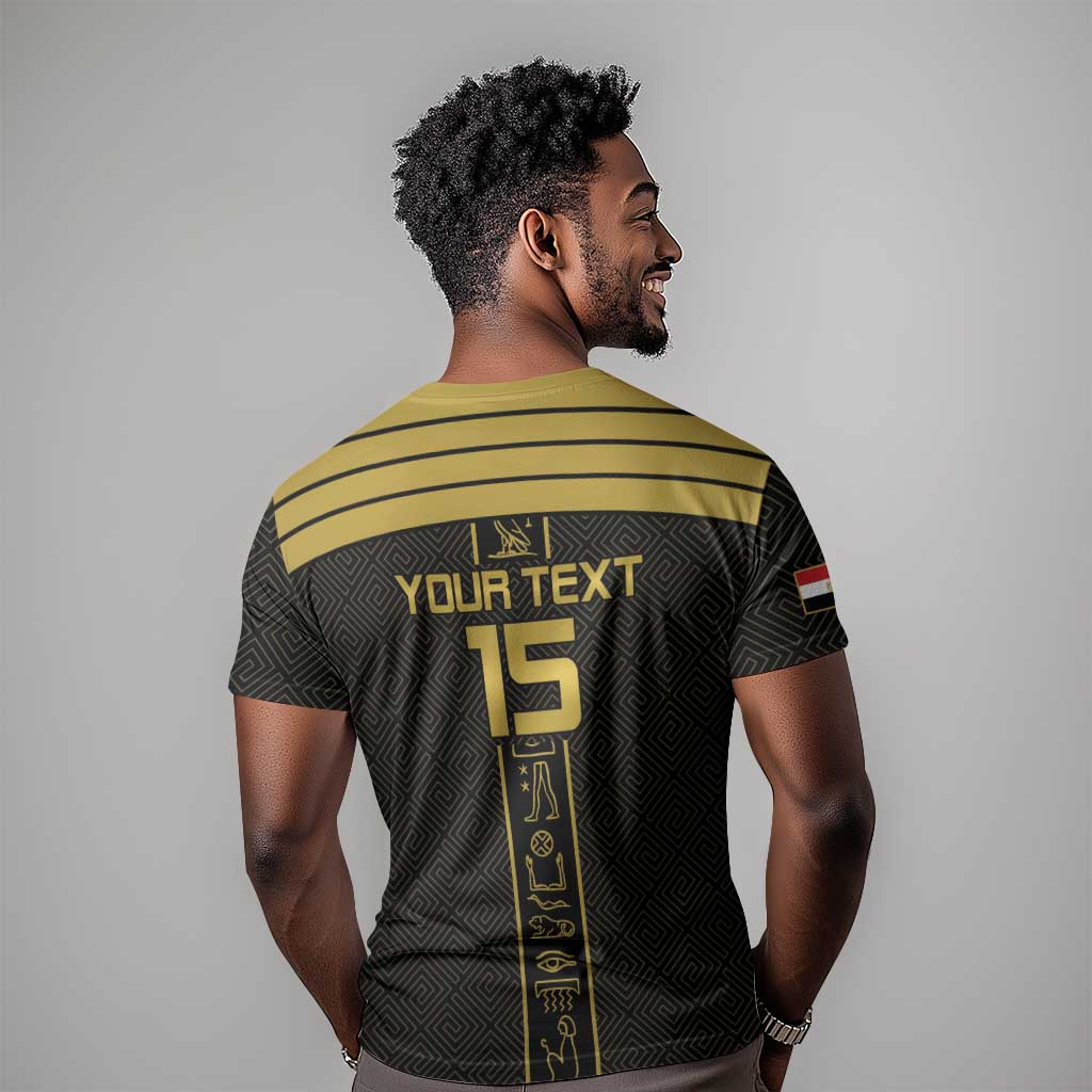 Egyptian Football Custom T shirt Yalla Masr - Black Ver