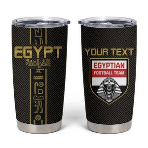 Egyptian Football Custom Tumbler Cup Yalla Masr - Black Ver
