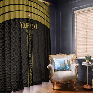 Egyptian Football Custom Window Curtain Yalla Masr - Black Ver