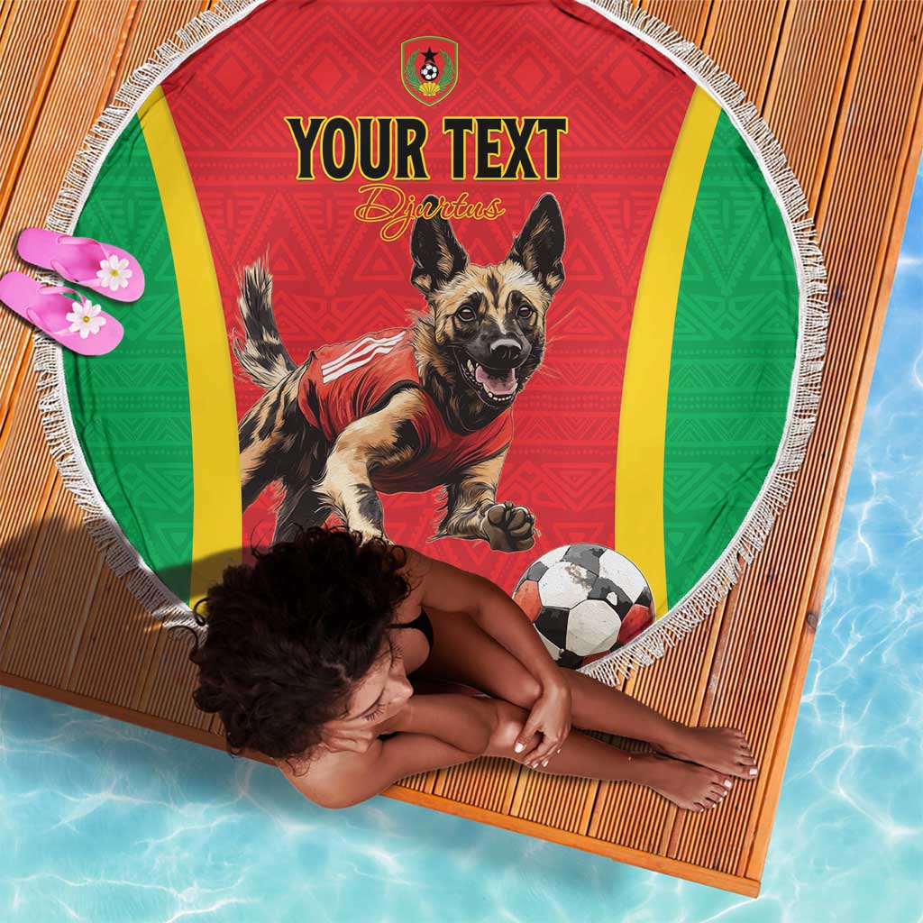Custom Guinea-Bissau Football Beach Blanket Go Djurtus Go