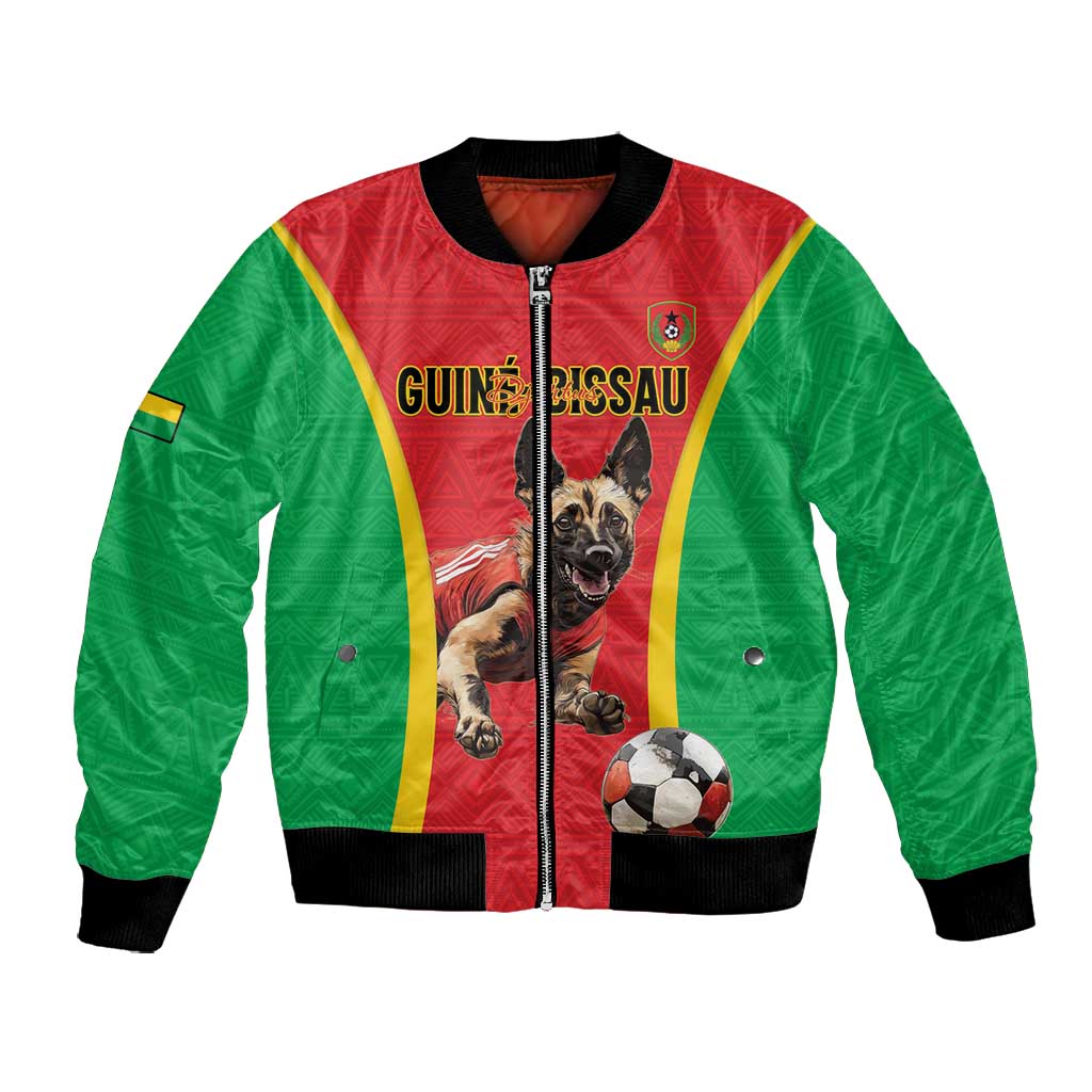 Custom Guinea-Bissau Football Bomber Jacket Go Djurtus Go