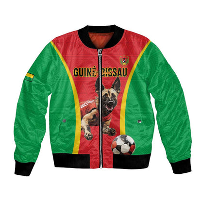 Custom Guinea-Bissau Football Bomber Jacket Go Djurtus Go