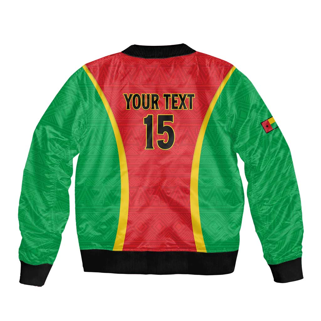 Custom Guinea-Bissau Football Bomber Jacket Go Djurtus Go