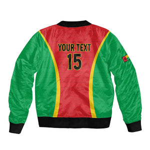 Custom Guinea-Bissau Football Bomber Jacket Go Djurtus Go