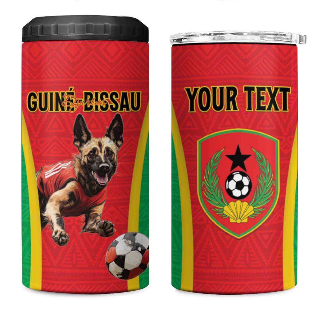 Custom Guinea-Bissau Football 4 in 1 Can Cooler Tumbler Go Djurtus Go