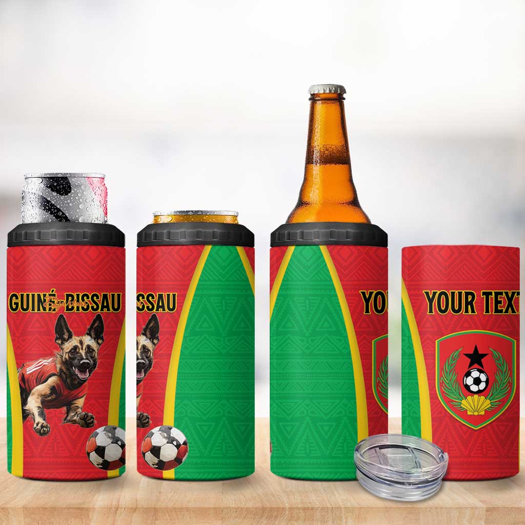 Custom Guinea-Bissau Football 4 in 1 Can Cooler Tumbler Go Djurtus Go