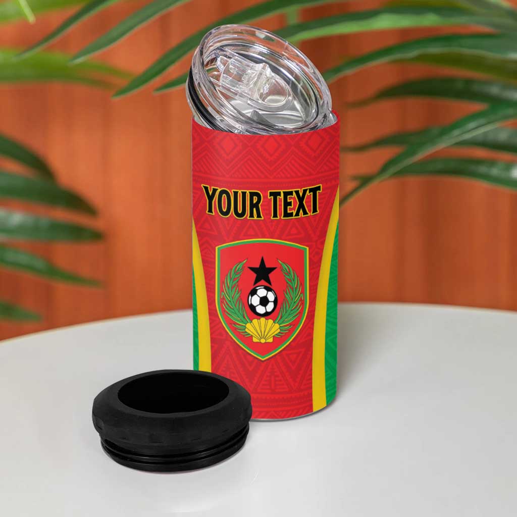 Custom Guinea-Bissau Football 4 in 1 Can Cooler Tumbler Go Djurtus Go