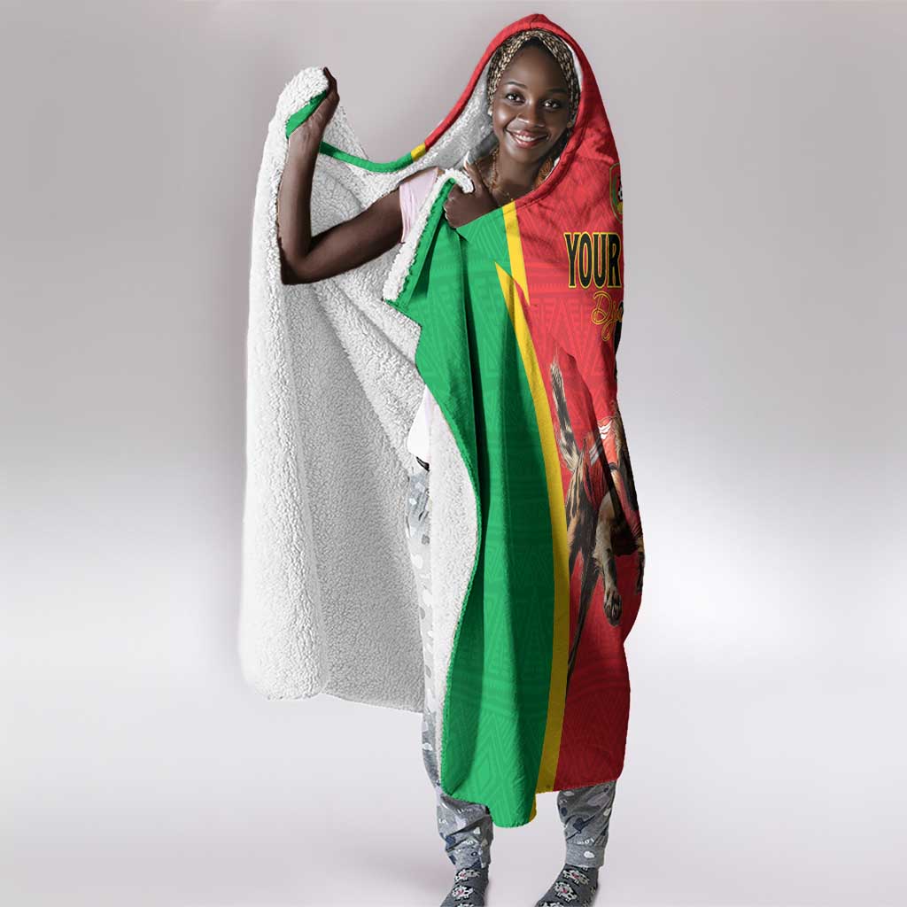 Custom Guinea-Bissau Football Hooded Blanket Go Djurtus Go