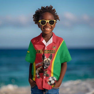 Custom Guinea-Bissau Football Kid Hawaiian Shirt Go Djurtus Go