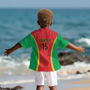 Custom Guinea-Bissau Football Kid Hawaiian Shirt Go Djurtus Go