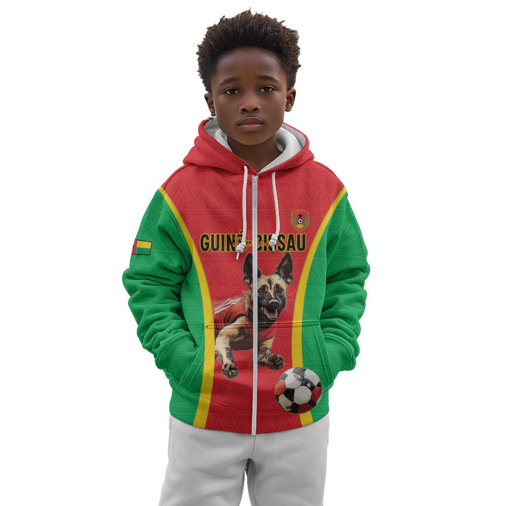 Custom Guinea-Bissau Football Kid Hoodie Go Djurtus Go
