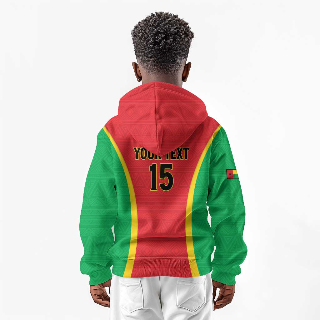 Custom Guinea-Bissau Football Kid Hoodie Go Djurtus Go