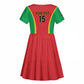 Custom Guinea-Bissau Football Kid Short Sleeve Dress Go Djurtus Go
