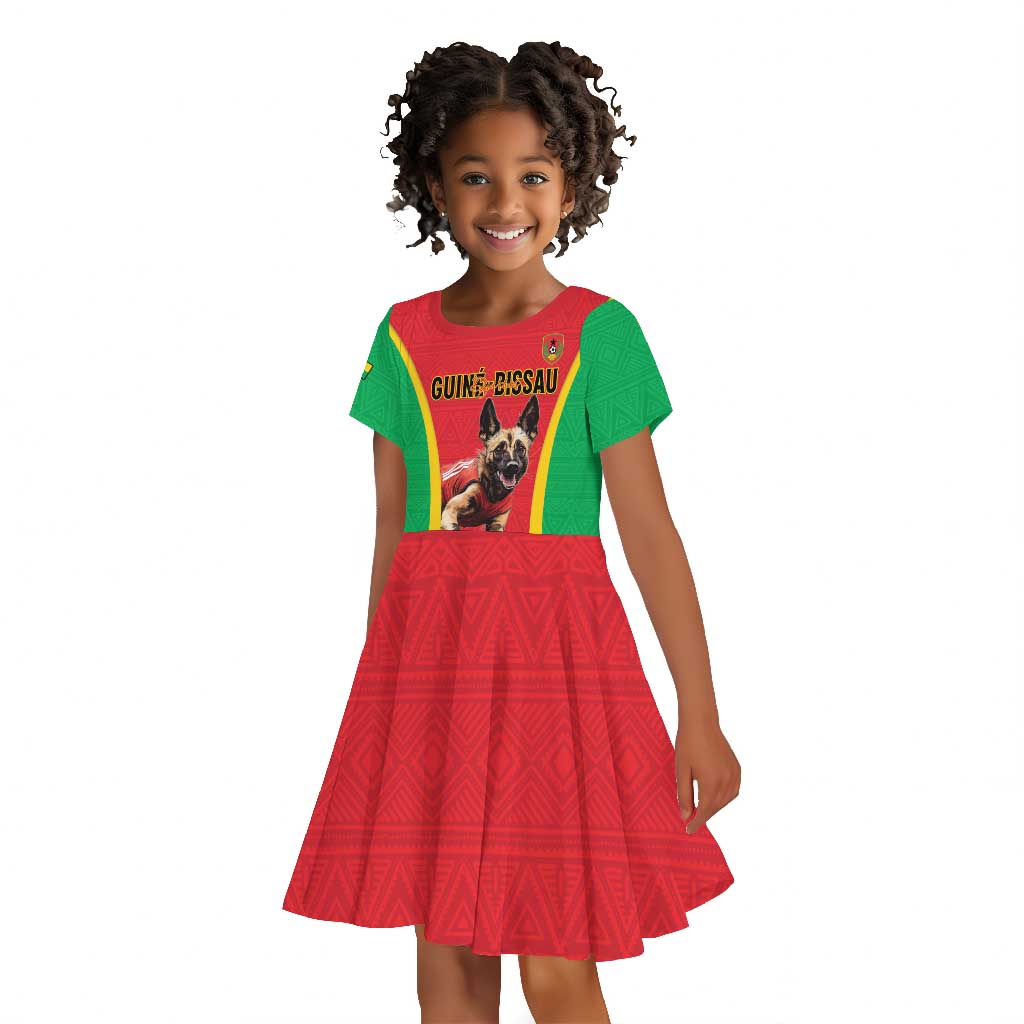 Custom Guinea-Bissau Football Kid Short Sleeve Dress Go Djurtus Go
