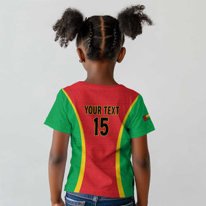 Custom Guinea-Bissau Football Kid T shirt Go Djurtus Go
