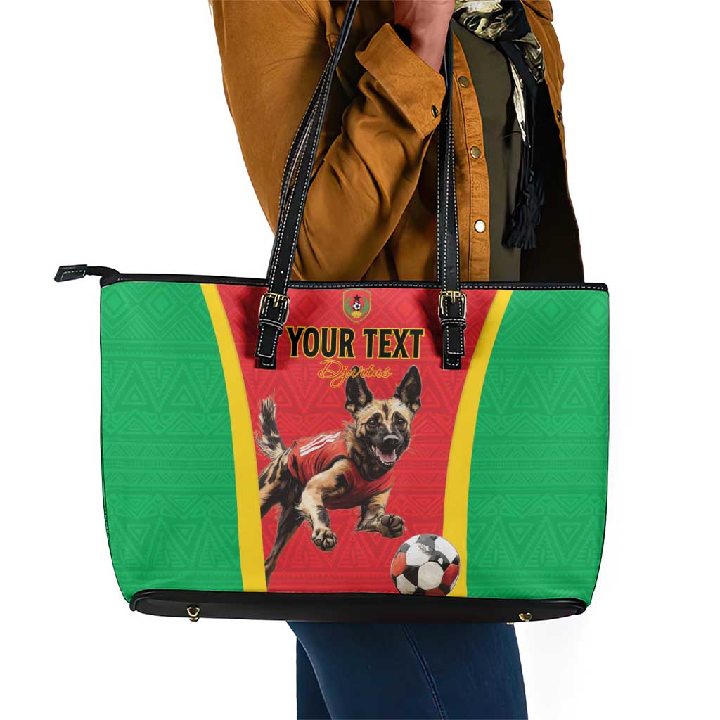 Custom Guinea-Bissau Football Leather Tote Bag Go Djurtus Go