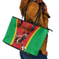 Custom Guinea-Bissau Football Leather Tote Bag Go Djurtus Go