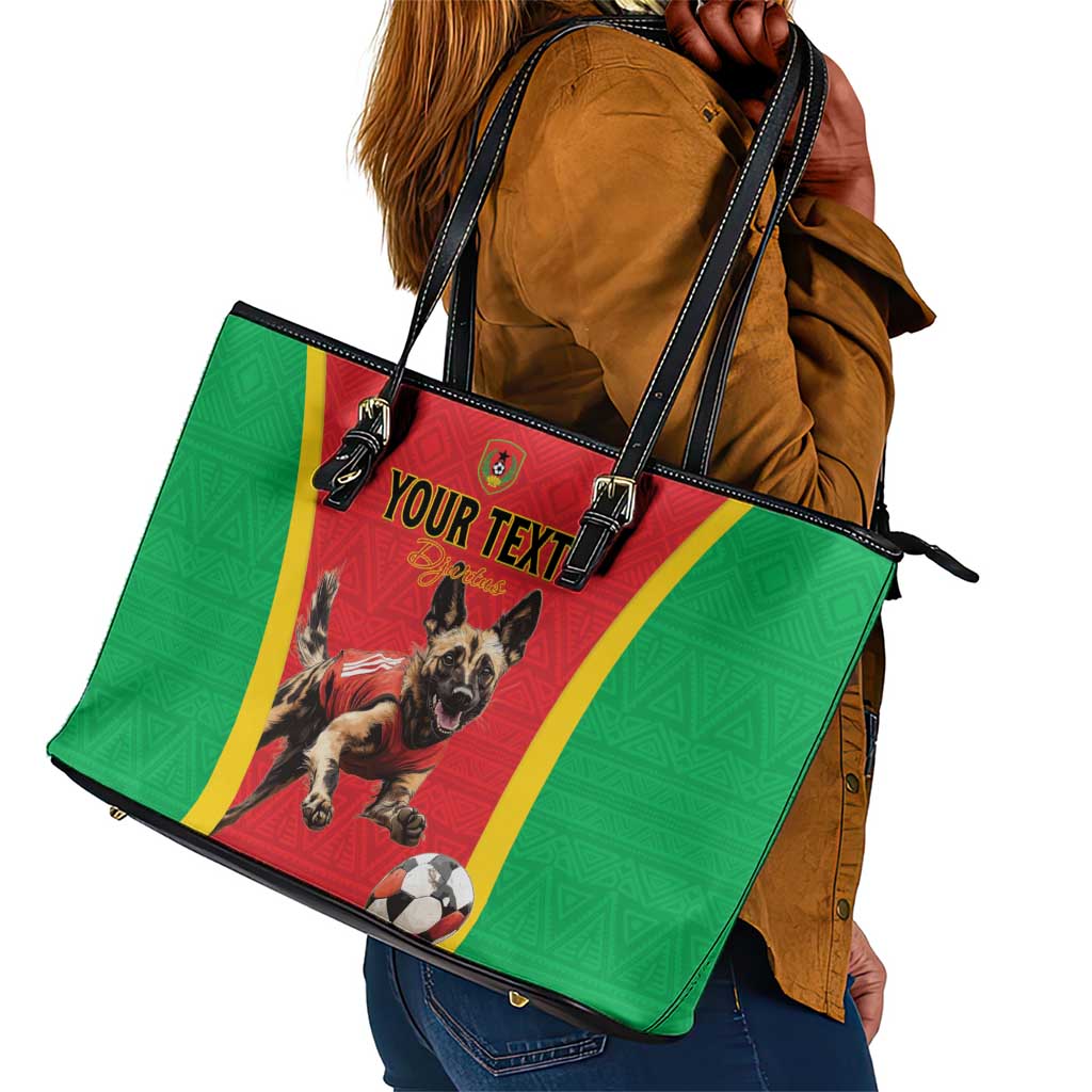 Custom Guinea-Bissau Football Leather Tote Bag Go Djurtus Go