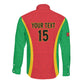 Custom Guinea-Bissau Football Long Sleeve Button Shirt Go Djurtus Go