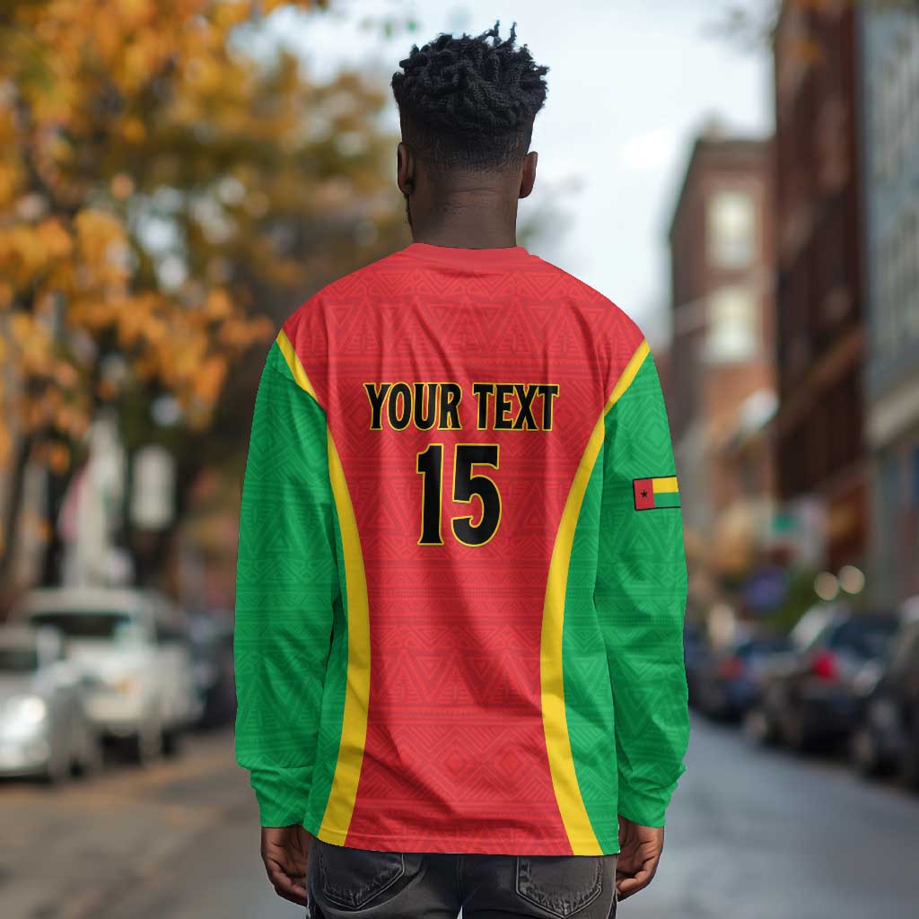 Custom Guinea-Bissau Football Long Sleeve Shirt Go Djurtus Go