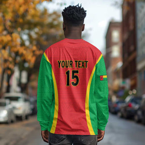 Custom Guinea-Bissau Football Long Sleeve Shirt Go Djurtus Go