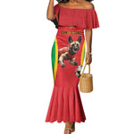 Custom Guinea-Bissau Football Mermaid Dress Go Djurtus Go