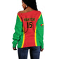 Custom Guinea-Bissau Football Off Shoulder Sweater Go Djurtus Go